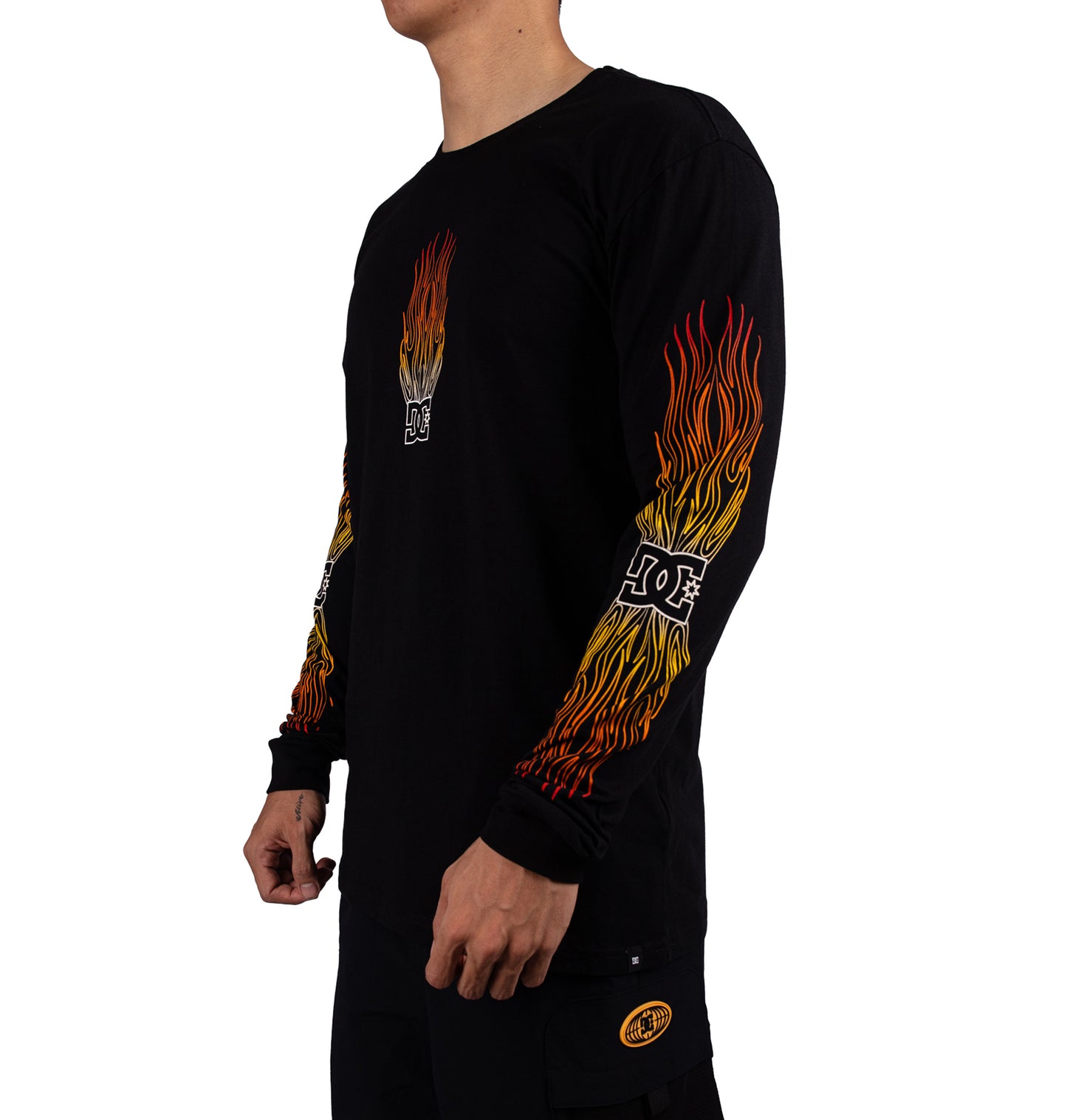 Mens On Fire Long Sleeve T-Shirt