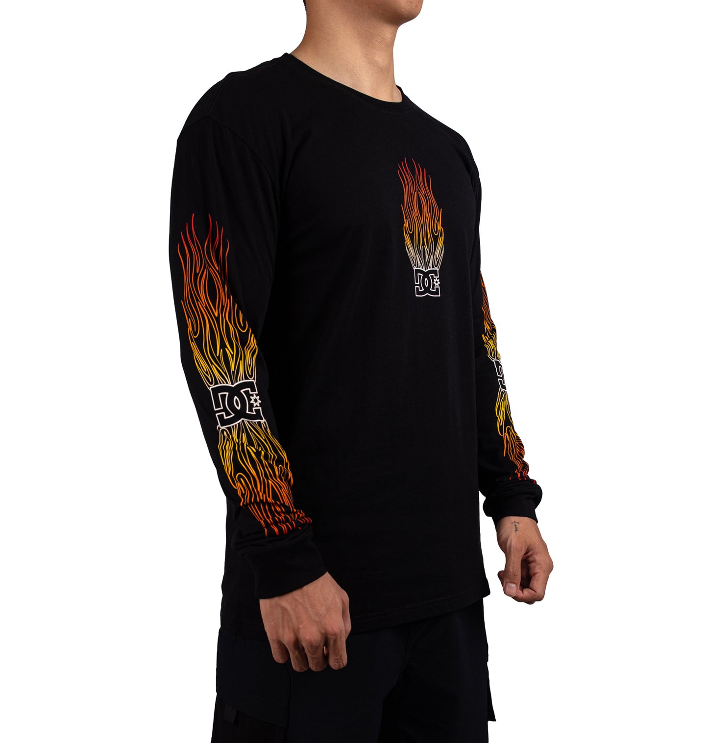 Mens On Fire Long Sleeve T-Shirt
