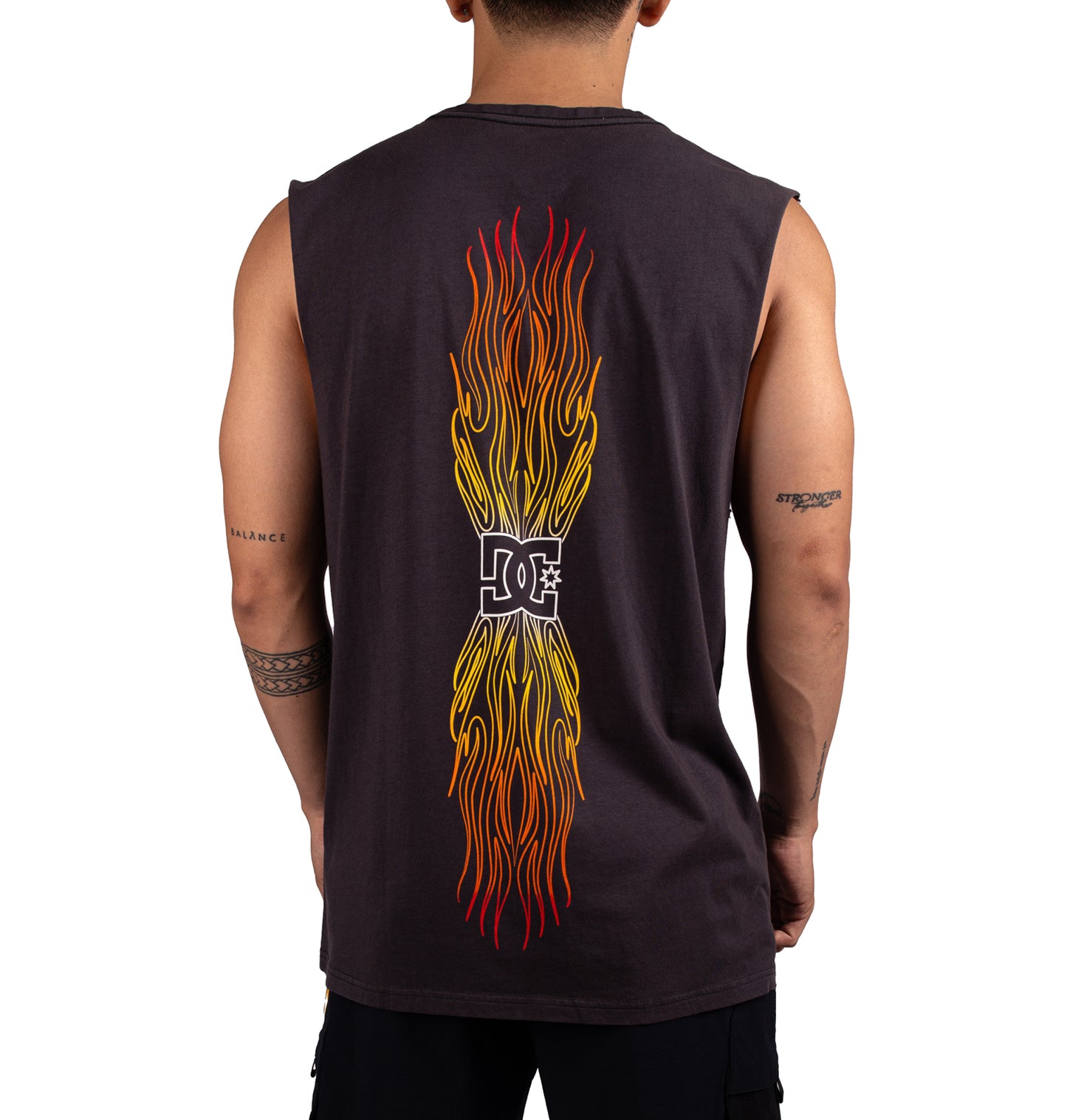 Mens On Fire Muscle Tee