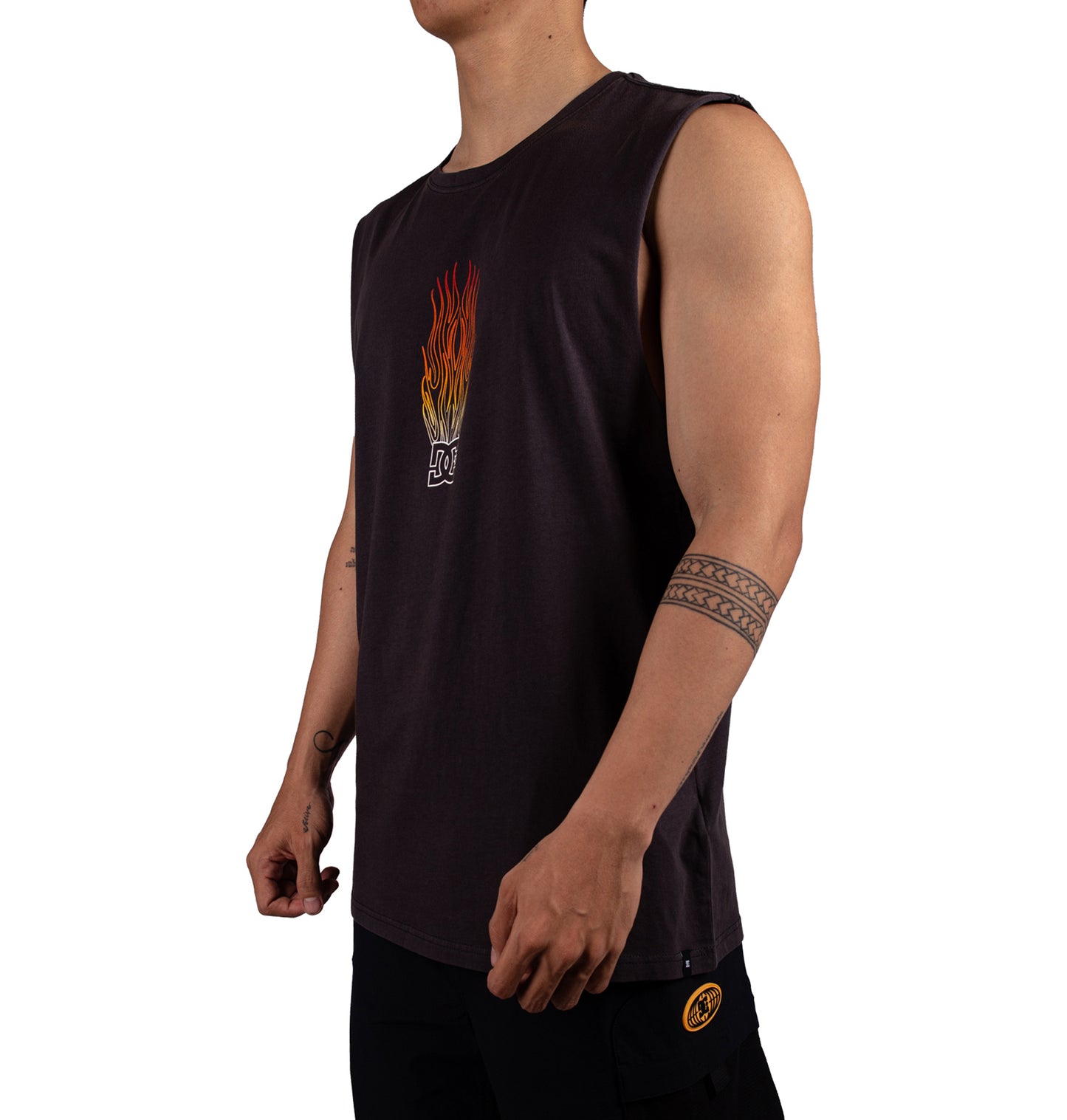 Mens On Fire Muscle Tee