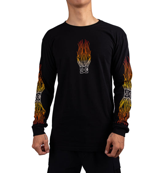 Mens On Fire Long Sleeve T-Shirt